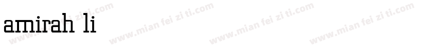 amirah light字体转换